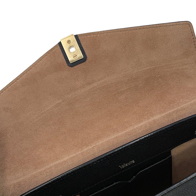 ヴァレクストラ ショルダーバッグ イジィデ クラッチ レザー Valextra 2wayクラッチバッグ 黒