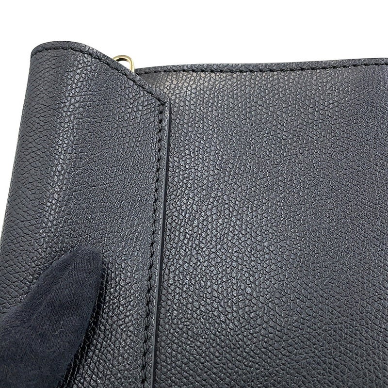 ヴァレクストラ ショルダーバッグ イジィデ クラッチ レザー Valextra 2wayクラッチバッグ 黒