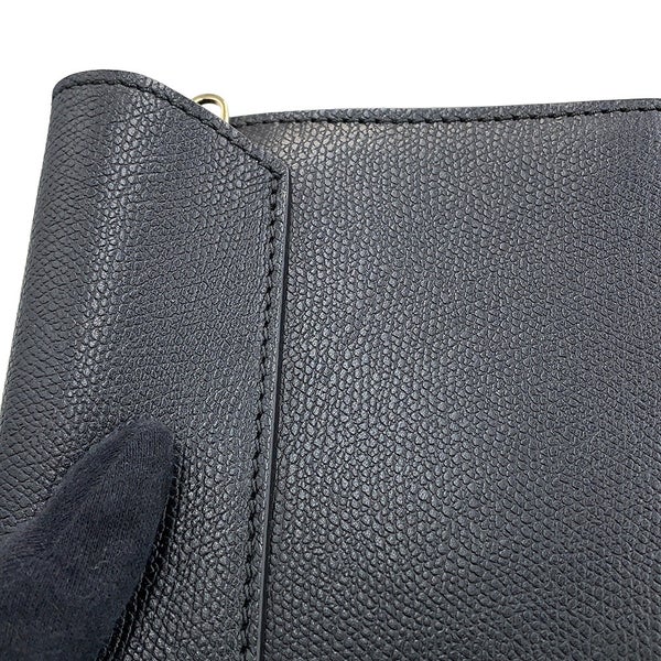 ヴァレクストラ ショルダーバッグ イジィデ クラッチ レザー Valextra 2wayクラッチバッグ 黒