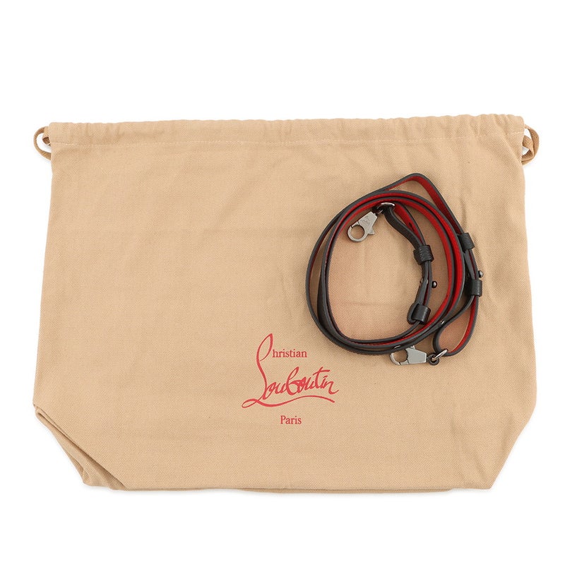 クリスチャン・ルブタン ショルダーバッグ スカイポーチ スパンコール レザー Christian Louboutin 2wayクラッチバッグ 黒