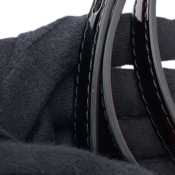 クリスチャン・ルブタン ショルダーバッグ スタッズ パテントレザー Christian Louboutin 2wayクラッチバッグ 黒
