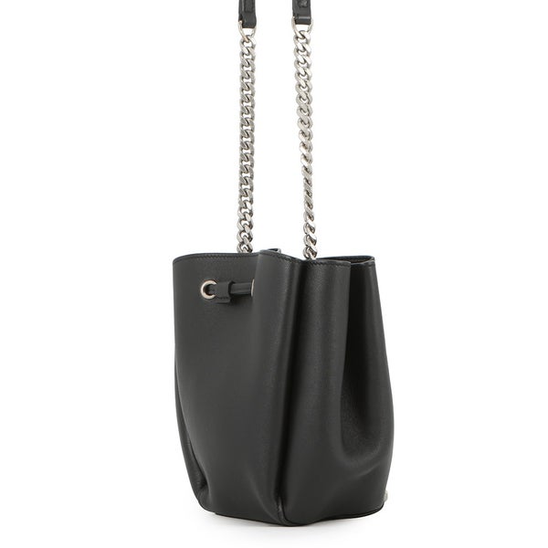 サンローランパリ ショルダーバッグ モノグラム ブールス ミニバケットバッグ レザー 394455 SAINT LAURENT PARIS 黒