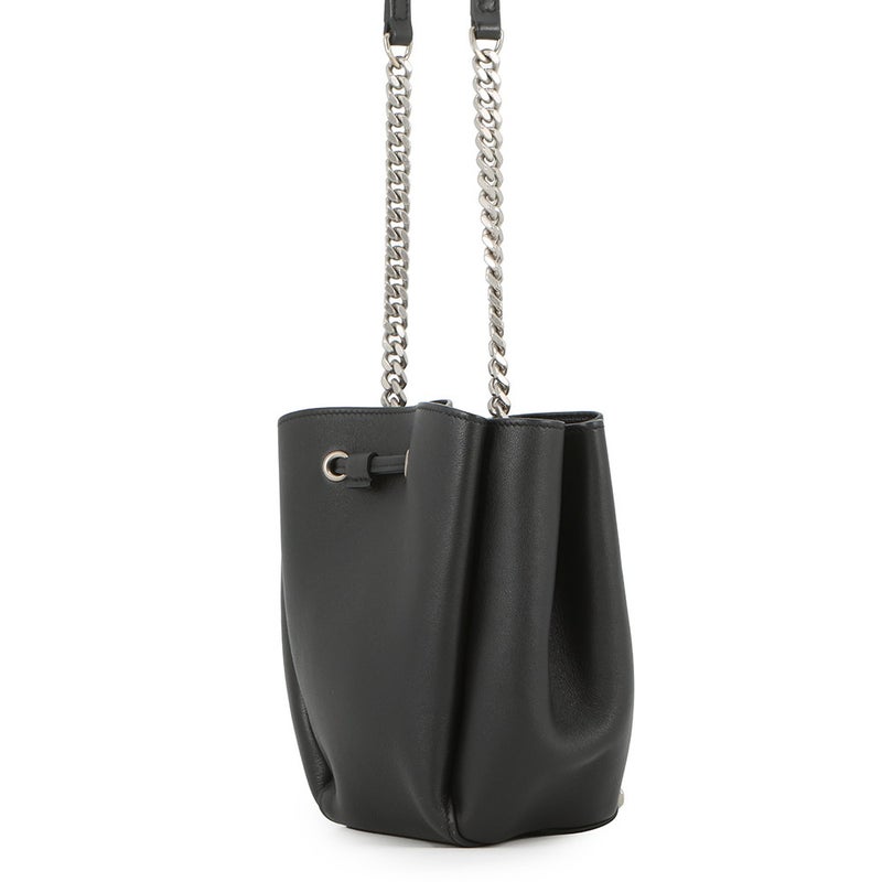 サンローランパリ ショルダーバッグ モノグラム ブールス ミニバケットバッグ レザー 394455 SAINT LAURENT PARIS 黒