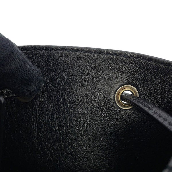 サンローランパリ ショルダーバッグ モノグラム ブールス ミニバケットバッグ レザー 394455 SAINT LAURENT PARIS 黒