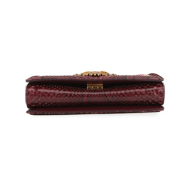 ドルチェ＆ガッバーナ チェーンショルダーバッグ ディヴォーション ハート フラワー柄 パイソン DOLCE&GABBANA 2way
