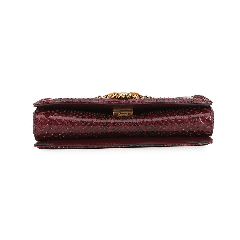 ドルチェ＆ガッバーナ チェーンショルダーバッグ ディヴォーション ハート フラワー柄 パイソン DOLCE&GABBANA 2way