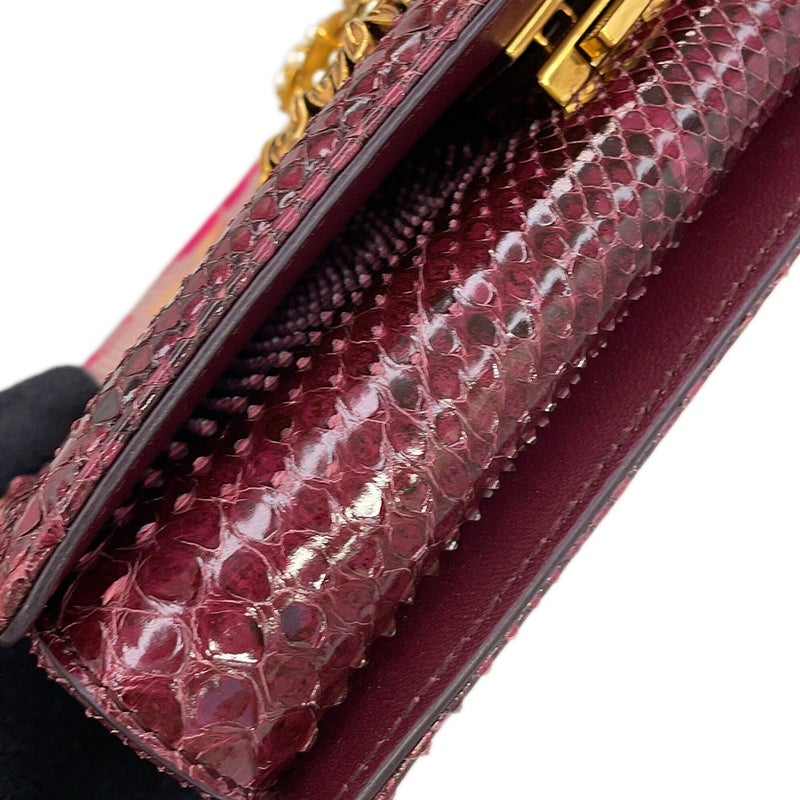 ドルチェ＆ガッバーナ チェーンショルダーバッグ ディヴォーション ハート フラワー柄 パイソン DOLCE&GABBANA 2way