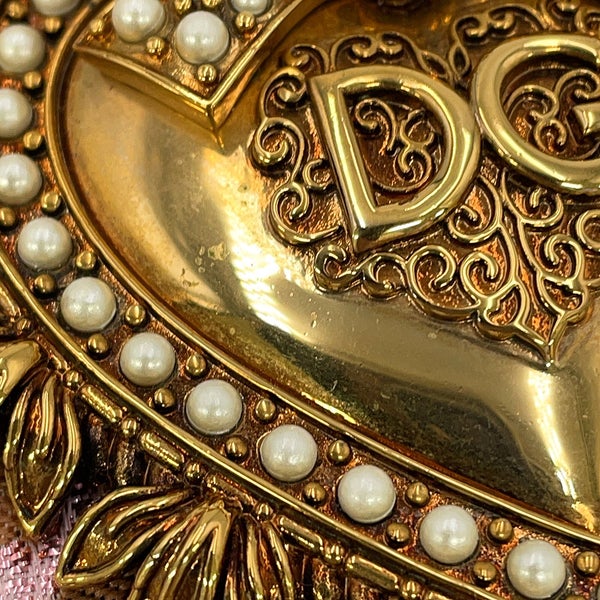 ドルチェ＆ガッバーナ チェーンショルダーバッグ ディヴォーション ハート フラワー柄 パイソン DOLCE&GABBANA 2way