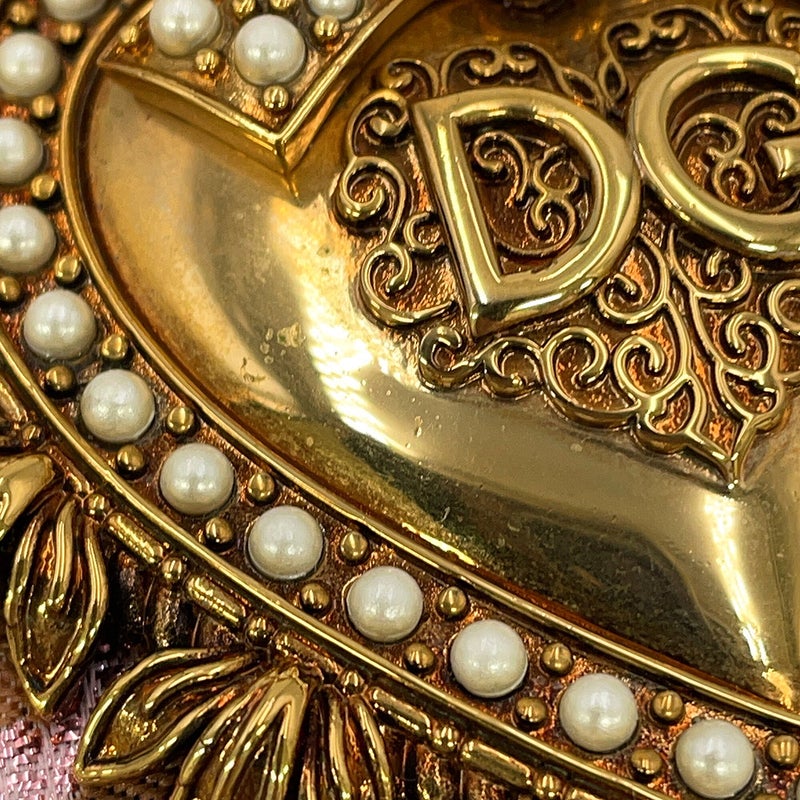 ドルチェ＆ガッバーナ チェーンショルダーバッグ ディヴォーション ハート フラワー柄 パイソン DOLCE&GABBANA 2way