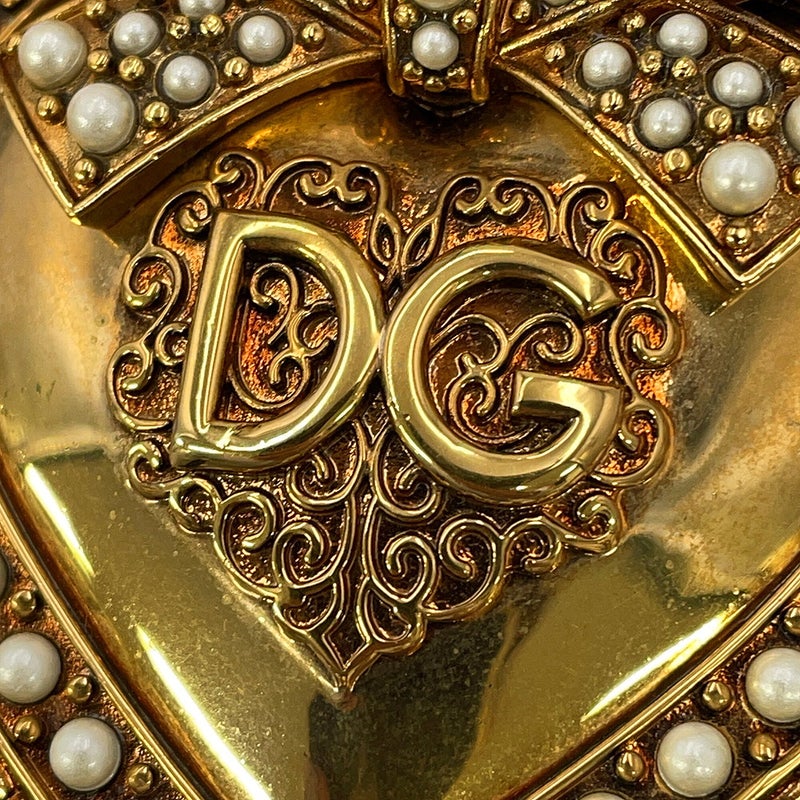 ドルチェ＆ガッバーナ チェーンショルダーバッグ ディヴォーション ハート フラワー柄 パイソン DOLCE&GABBANA 2way