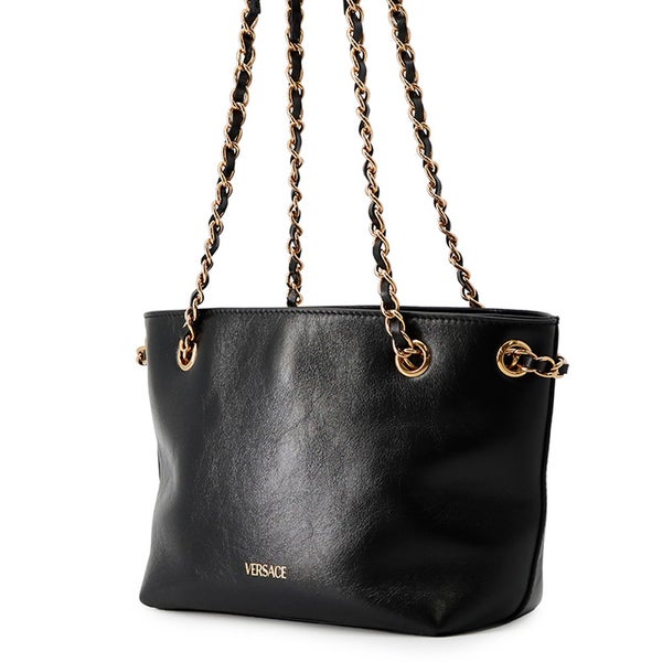 ヴェルサーチェ チェーンショルダーバッグ メデューサ スモール トート レザー 1021383 VERSACE 黒 2way
