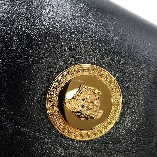 ヴェルサーチェ チェーンショルダーバッグ メデューサ スモール トート レザー 1021383 VERSACE 黒 2way