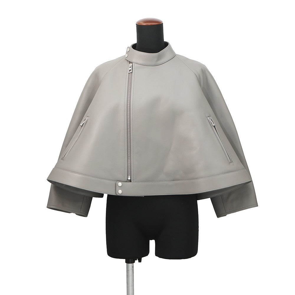 【最高級レザー】ロエベ レザージャケット スペイン製　レディース　size40 LOEWE ロエベ レザージャケット/DRAPED JACKET レディース