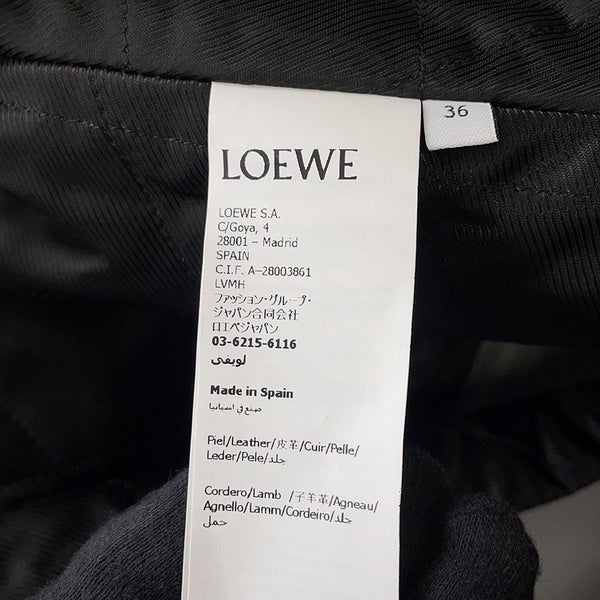 ロエベ ジャケット トラペーズ レザー  レディースサイズ36 S540Y34L35 LOEWE アウター