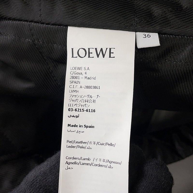 ロエベ ジャケット トラペーズ レザー  レディースサイズ36 S540Y34L35 LOEWE アウター