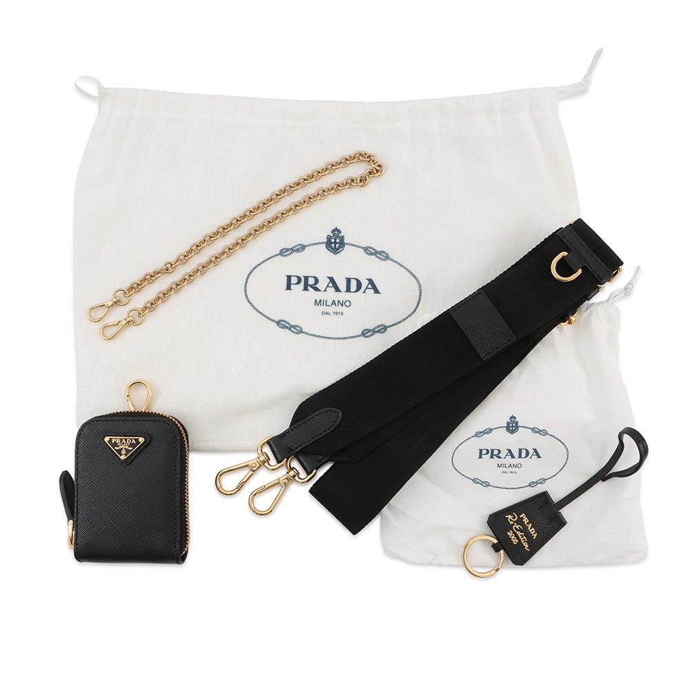 プラダ ショルダーバッグ Re-Edition 2005 サフィアーノレザー 1BH204 PRADA 2wayバッグ 黒 PRADA（プラダ） ショルダーバッグ Re Edition 2005 エディション