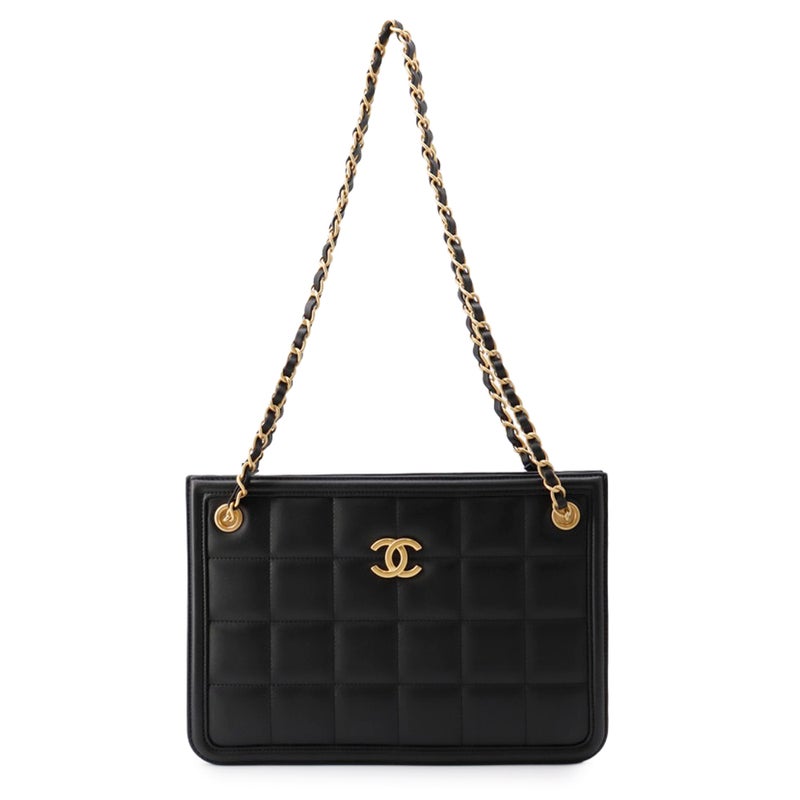 シャネル チェーンショルダーバッグ スモール ショッピングバッグ ラムスキン AS5250 CHANEL 黒