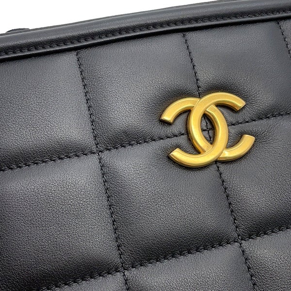 シャネル チェーンショルダーバッグ スモール ショッピングバッグ ラムスキン AS5250 CHANEL 黒