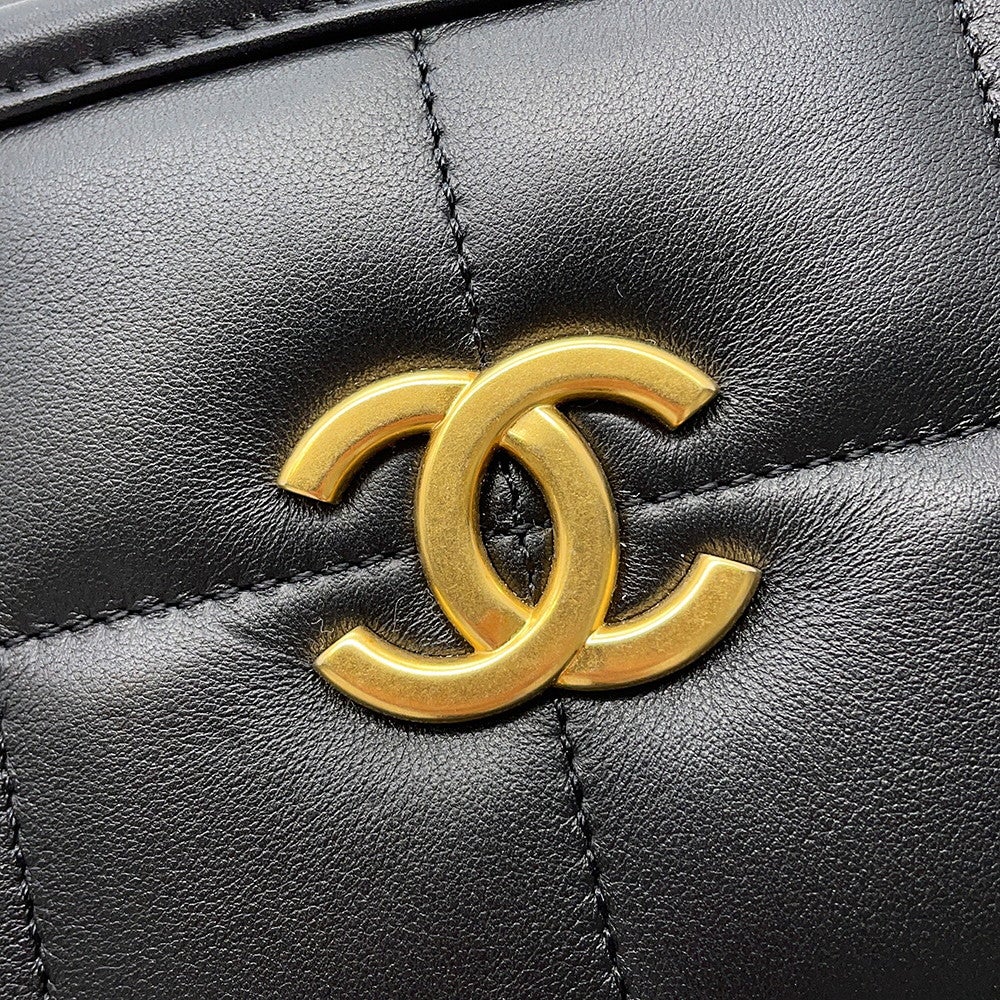 シャネル チェーンショルダーバッグ スモール ショッピングバッグ ラムスキン AS5250 CHANEL 黒 CHANEL - シャネル チェーンショルダーバッグ スモール ショッピング