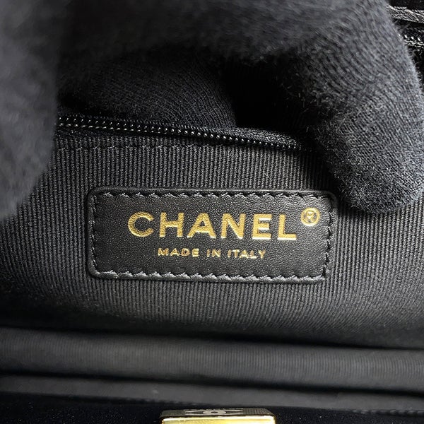 シャネル チェーンショルダーバッグ スモール ショッピングバッグ ラムスキン AS5250 CHANEL 黒