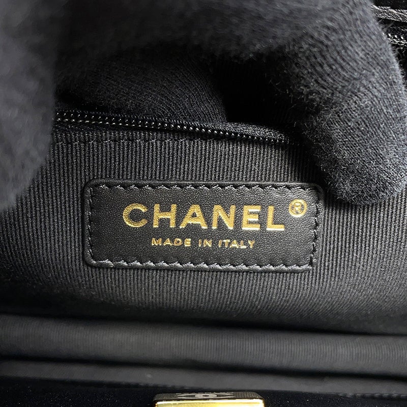 シャネル チェーンショルダーバッグ スモール ショッピングバッグ ラムスキン AS5250 CHANEL 黒