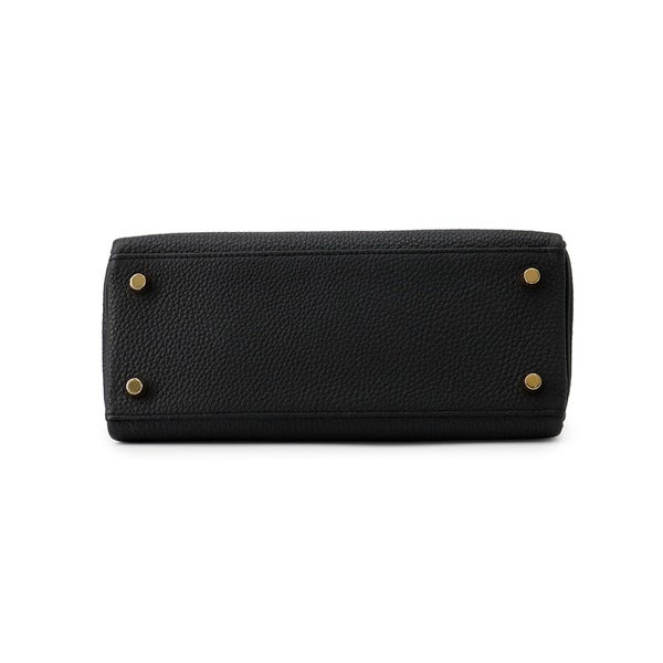 エルメス ハンドバッグ ケリー25 内縫い ブラック/ゴールド金具 トゴ W刻印 ２wayショルダー 黒