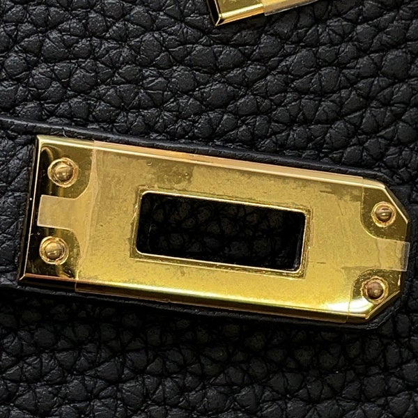 エルメス ハンドバッグ ケリー25 内縫い ブラック/ゴールド金具 トゴ W刻印 ２wayショルダー 黒