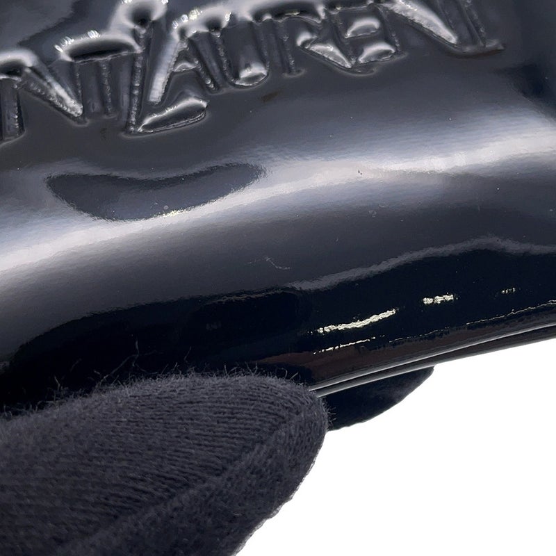 サンローランパリ コインケース パフィー パテント ロゴ 777889 SAINT LAURENT PARIS 財布 黒