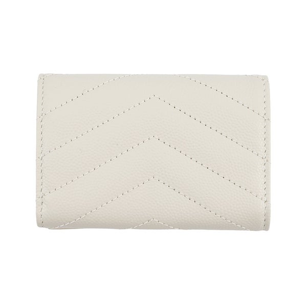 サンローランパリ 三つ折り財布 モノグラム オリガミ タイニーウォレット レザー 668274 SAINT LAURENT PARIS 財布 白