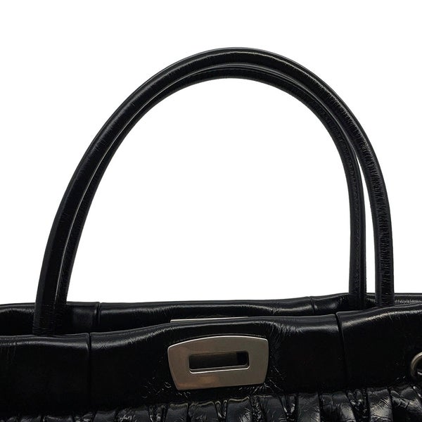 ミュウミュウ ハンドバッグ マテラッセ レザー 5BA202 Miu Miu 2wayショルダーバッグ 黒 アウトレット品