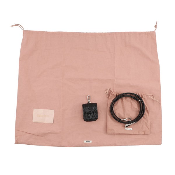 ミュウミュウ ハンドバッグ マテラッセ レザー 5BA202 Miu Miu 2wayショルダーバッグ 黒 アウトレット品