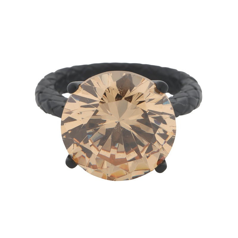 ボッテガヴェネタ リング カラーストーン ラウンドカット イントレチャート サイズ13号 BOTTEGA VENETA 指輪