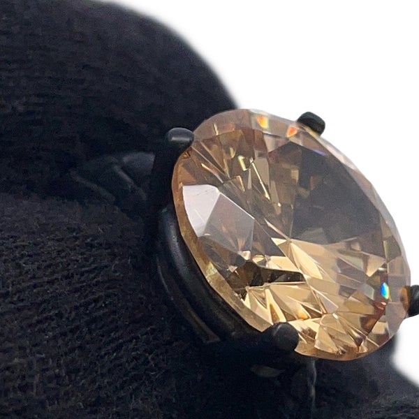 ボッテガヴェネタ リング カラーストーン ラウンドカット イントレチャート サイズ13号 BOTTEGA VENETA 指輪