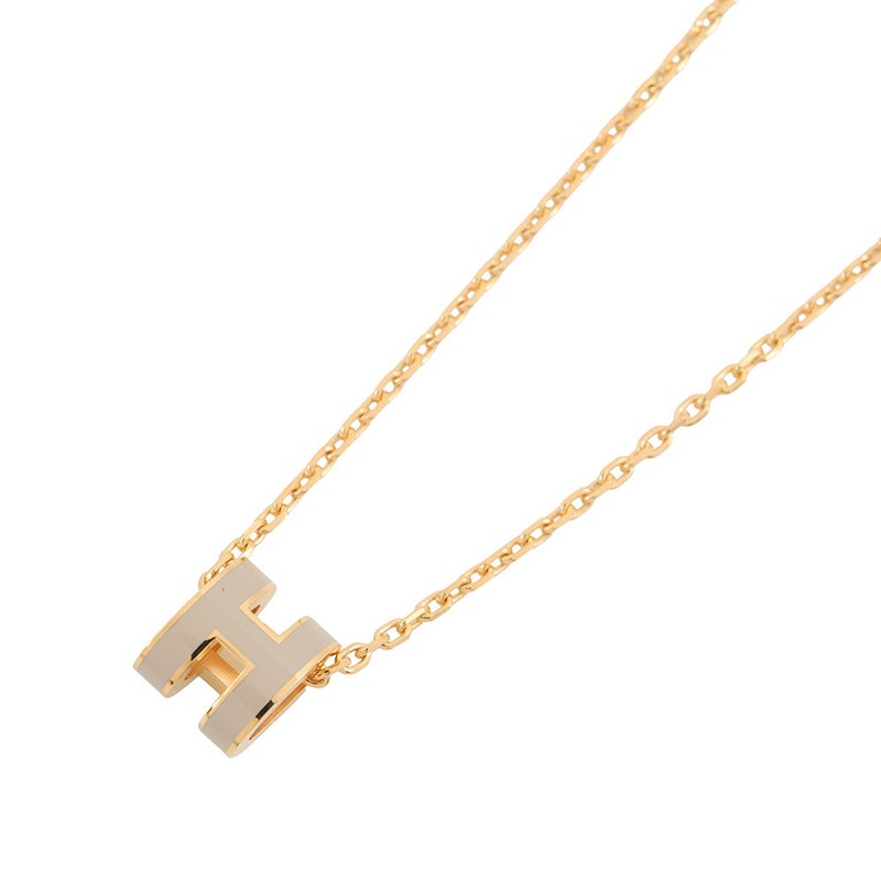 エルメス ネックレス ミニ・ポップアッシュ マロングラッセ/ゴールド金具 HERMES アクセサリー ポップH