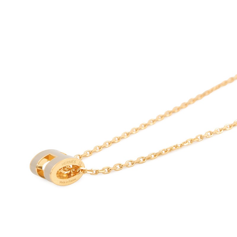 エルメス ネックレス ミニ・ポップアッシュ マロングラッセ/ゴールド金具 HERMES アクセサリー ポップH