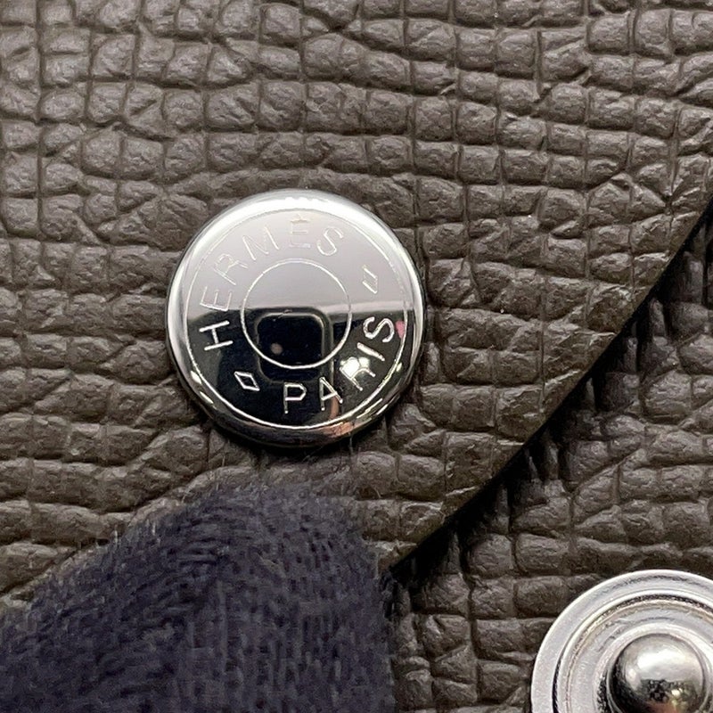 エルメス コインケース カルヴィ デュオ ヴェールロデン/シルバー金具 エプソン G刻印 財布