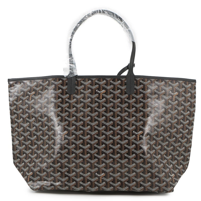 ゴヤール トートバッグ サンルイPM PVC レザー STLOUIPMLTY01CL01P GOYARD ポーチ付き 黒 ヘリンボーン