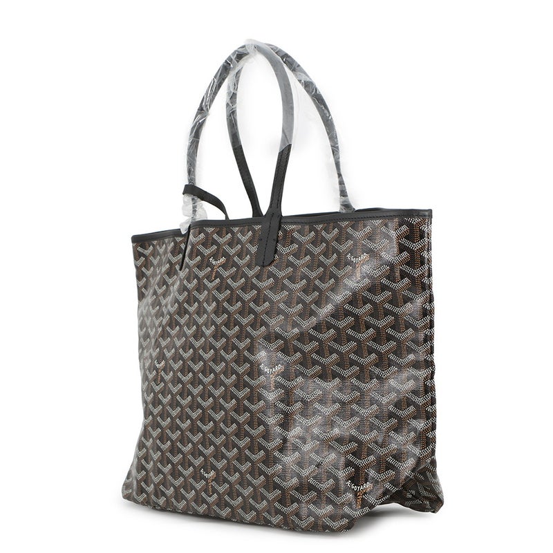 ゴヤール トートバッグ サンルイPM PVC レザー STLOUIPMLTY01CL01P GOYARD ポーチ付き 黒 ヘリンボーン