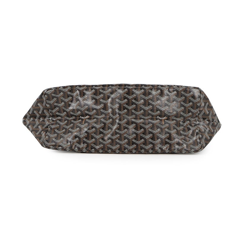 ゴヤール トートバッグ サンルイPM PVC レザー STLOUIPMLTY01CL01P GOYARD ポーチ付き 黒 ヘリンボーン