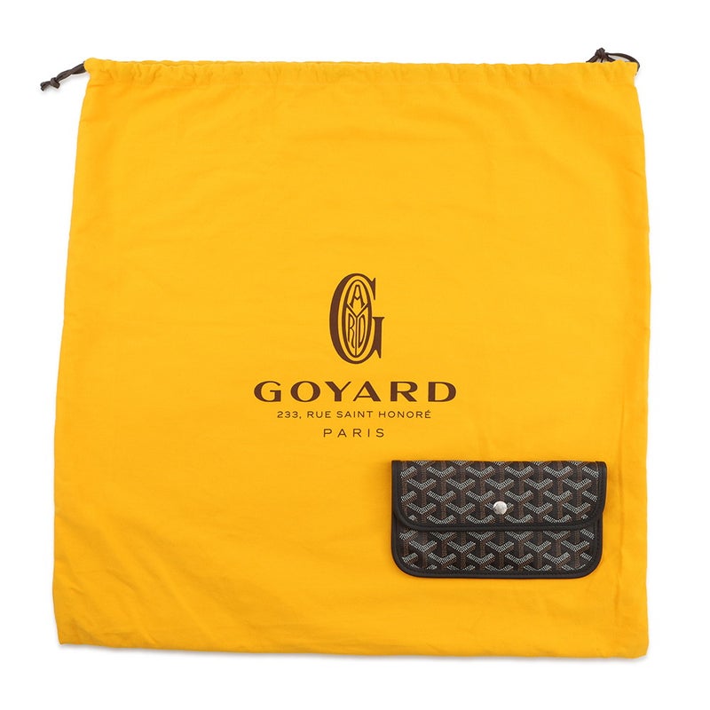 ゴヤール トートバッグ サンルイPM PVC レザー STLOUIPMLTY01CL01P GOYARD ポーチ付き 黒 ヘリンボーン