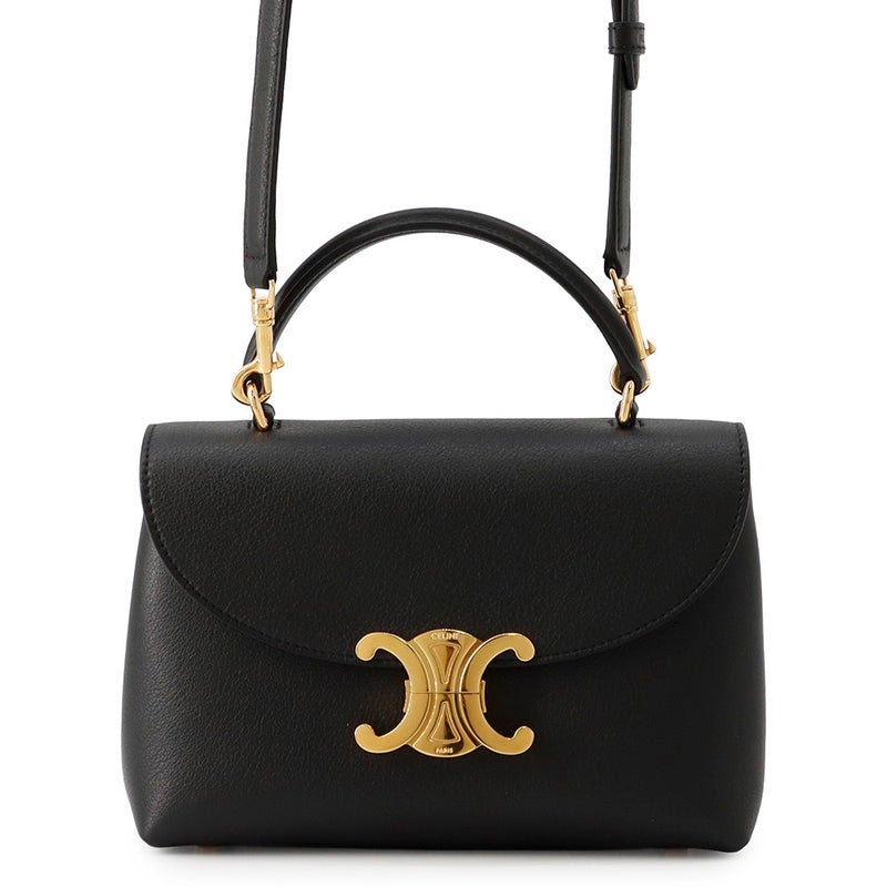 セリーヌ ハンドバッグ ティーン ニノ レザー 118113 CELINE 2wayショルダーバッグ 黒