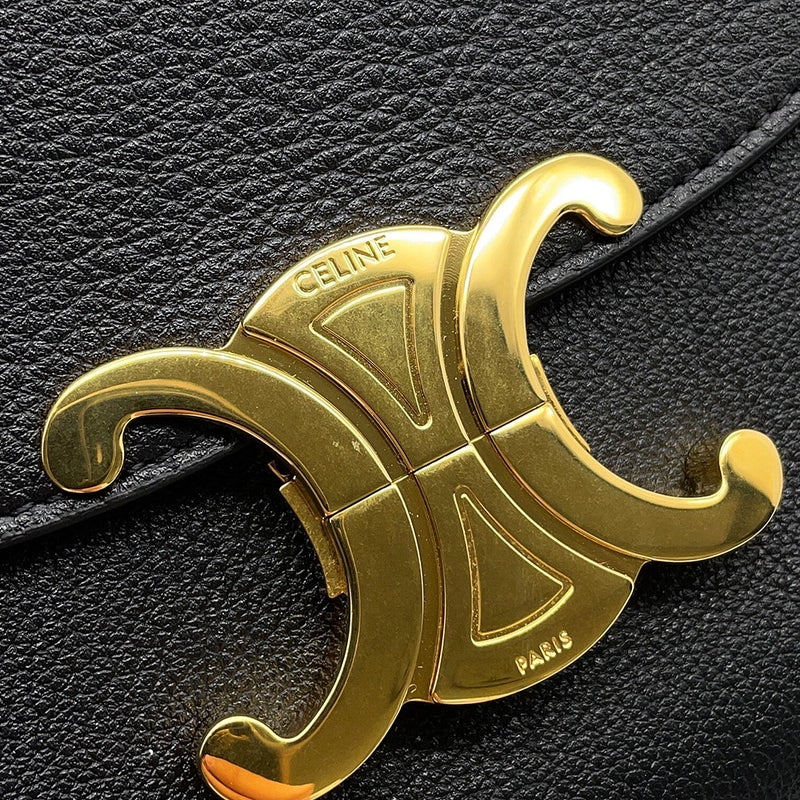 セリーヌ ハンドバッグ ティーン ニノ レザー 118113 CELINE 2wayショルダーバッグ 黒