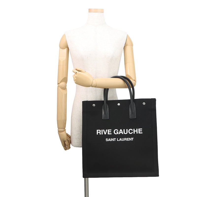 サンローランパリ トートバッグ リヴ ゴーシュ スモール キャンバス/レザー 632539 SAINT LAURENT PARIS 黒