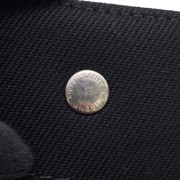 サンローランパリ トートバッグ リヴ ゴーシュ スモール キャンバス/レザー 632539 SAINT LAURENT PARIS 黒