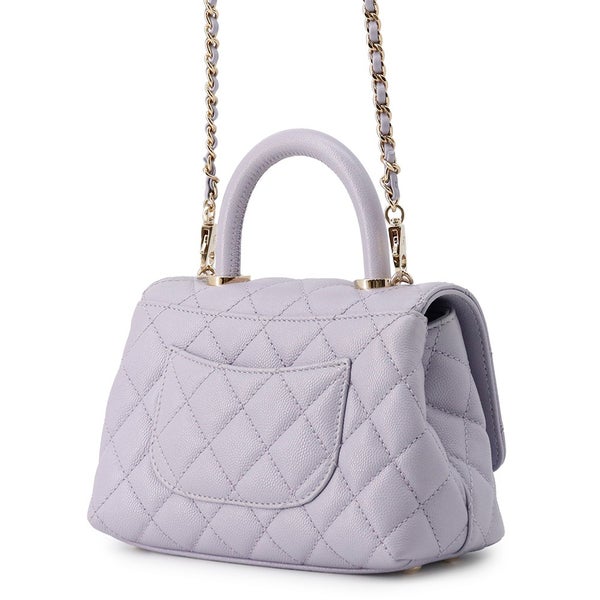 シャネル ハンドバッグ ココマーク ココハンドル ミニ フラップ キャビアスキン AS2215 CHANEL 2way