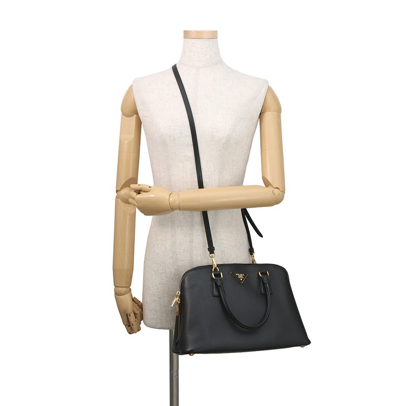 プラダ ハンドバッグ サフィアーノレザー BL0837 PRADA 2wayショルダーバッグ 黒
