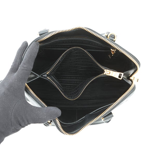 プラダ ハンドバッグ サフィアーノレザー BL0837 PRADA 2wayショルダーバッグ 黒