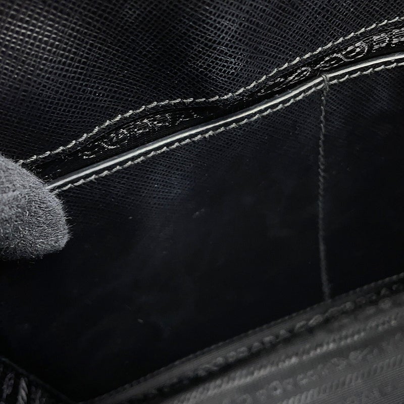 プラダ ハンドバッグ サフィアーノレザー BL0837 PRADA 2wayショルダーバッグ 黒