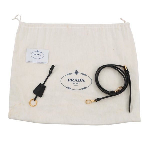 プラダ ハンドバッグ サフィアーノレザー BL0837 PRADA 2wayショルダーバッグ 黒