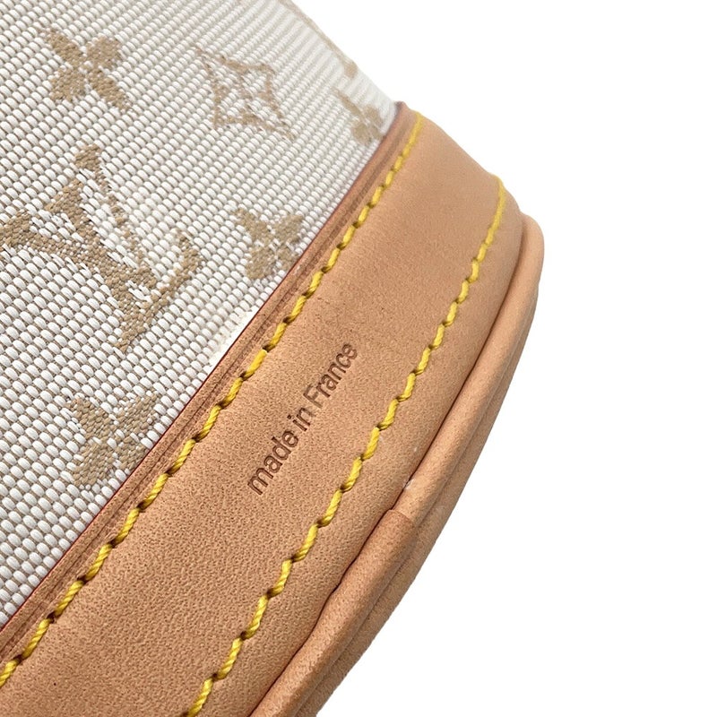 ルイヴィトン ハンドバッグ モノグラム・ミニ ナノ・バケットM12317 2wayショルダーバッグ 白